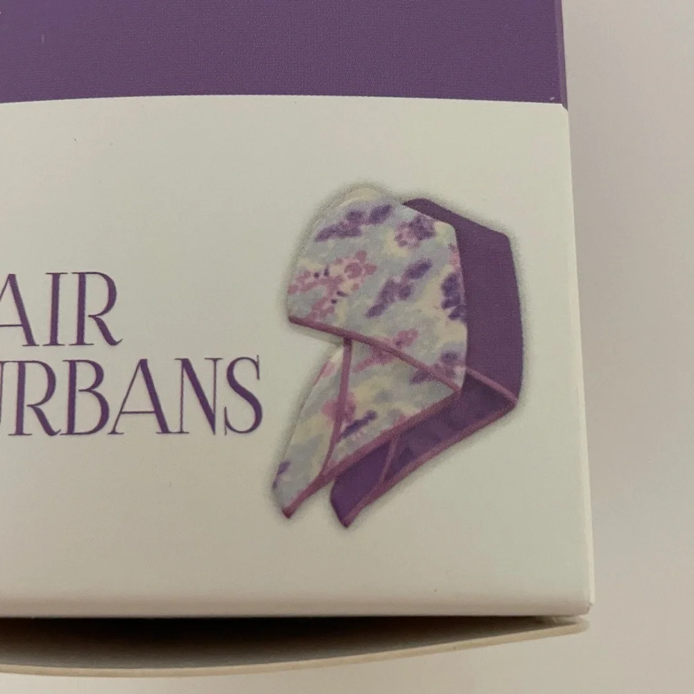 New REVIVE 2 Pack Purple Hair Turbans Reduce Blow Drying Time